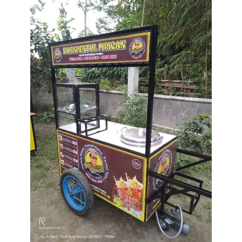 gerobak/rombong pentol/maklor/sempol/sosis geret motor