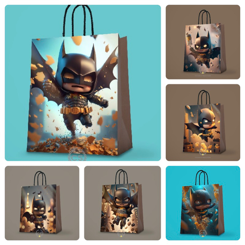 

Paper Bag Custom Batman Goodie Bag Ulang Tahun Anak tas Kado Tas Kado tas Kertas Hampers Birthday