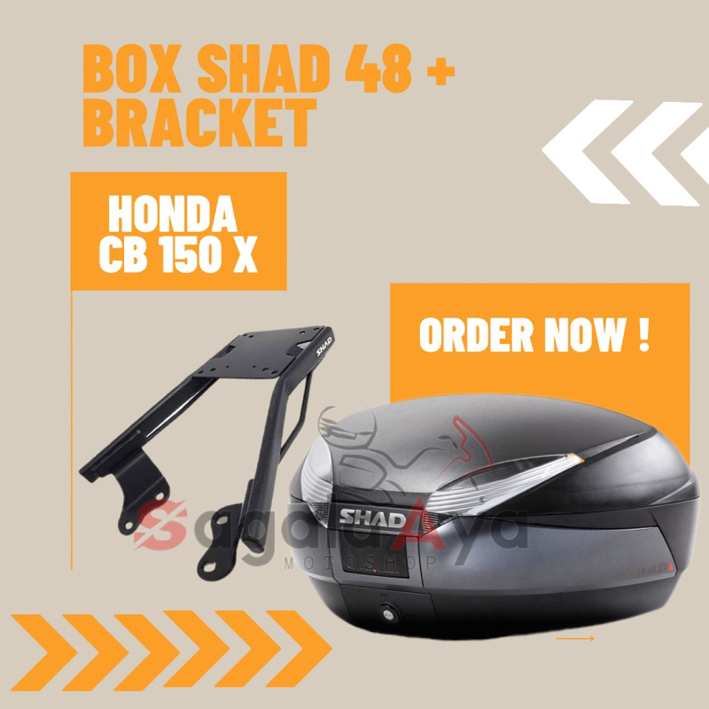 Promo Paket Box SHAD 48 SH 48 dan Bracket SHAD HONDA CB 150 X