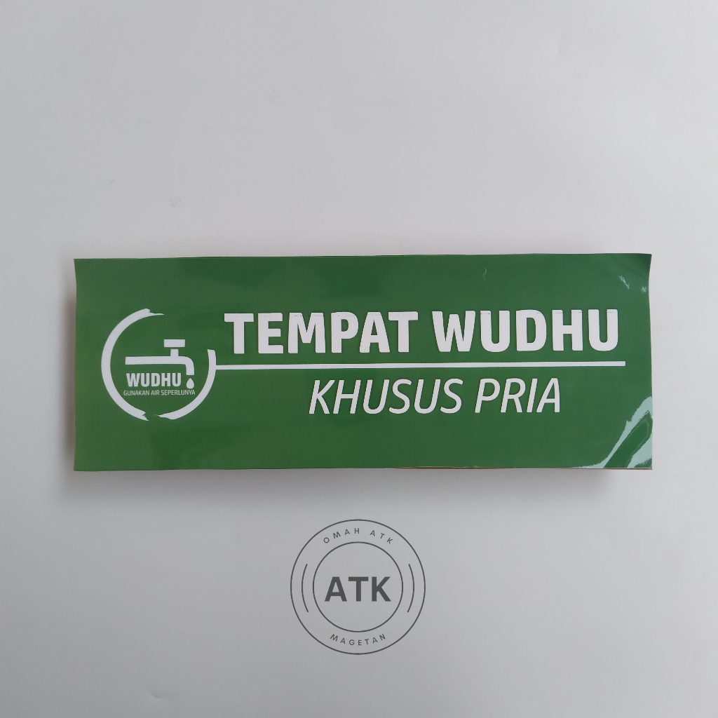 

Stiker tempat wudhu khusus pria - Stiker tempat wudhu - Stiker fasilitas umum - Vinyl