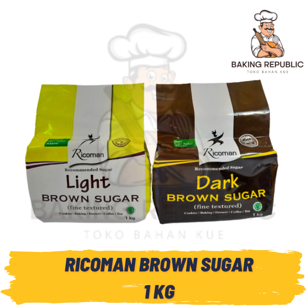 

RICOMAN BROWN SUGAR | 1 KG | LIGHT SUGAR | BROWN SUGAR
