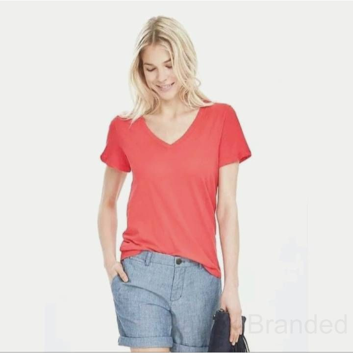 Pabrik Branded m&c tee vneck shirt tshirt baju wanita atasan kaos perempuan remaja dewasa S murah gr