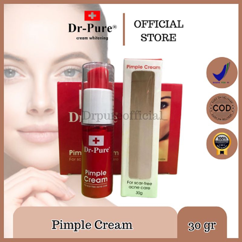DR PURE PIMPLE CREAM ACNE BPOM TERBARU KRIM JERAWAT OBAT JERAWAT DR PURE DRPURE