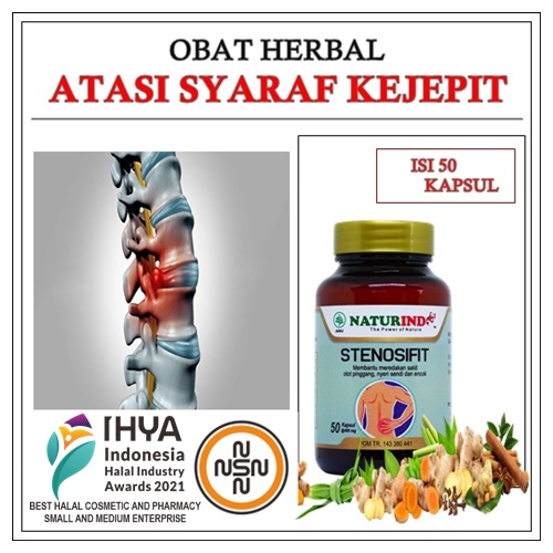 Stenosifit Naturindo obat herbal syaraf pinggang  kejepit tercetit encok saraf tangan herbal alami
