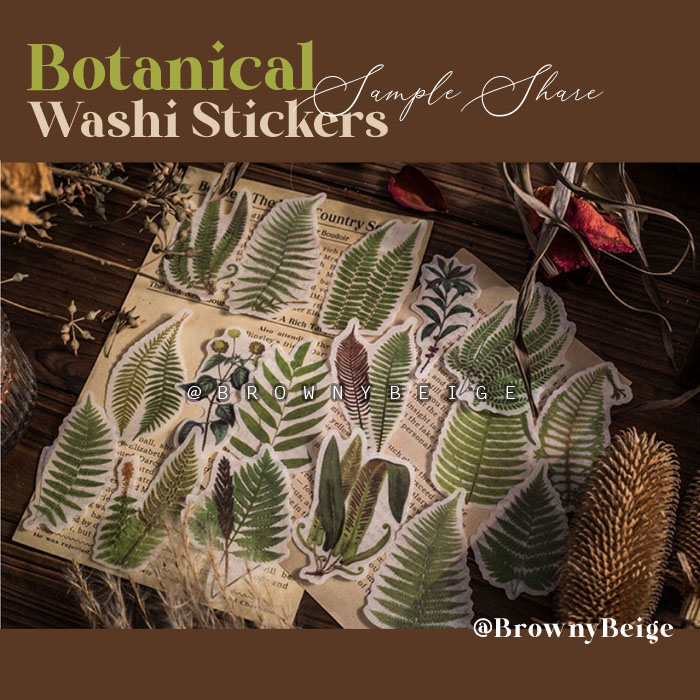 

STICKER BOTANICAL / BUNGA FLORAL Sample Share untuk Junk Journal DIY Scrapbooking Art Kolase Alat Tulis Craft Creative Stickers Jurnal Diary Penpal Vintage BROWNYBEIGE