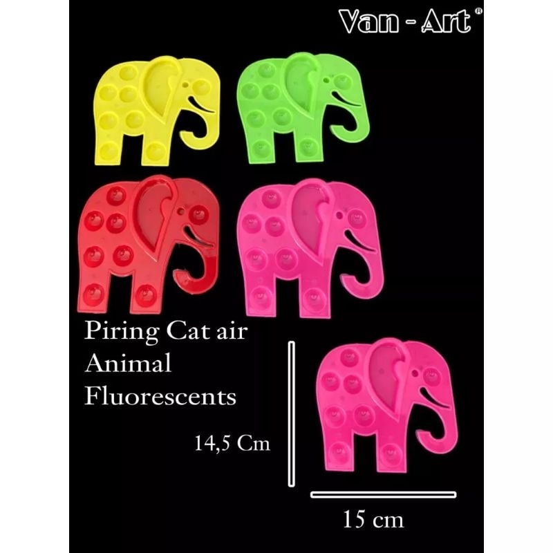 

(WARNA FLUORESCENTS) PALET Lukis Cat Air wadah tempat Cat Piring cat Akrilik