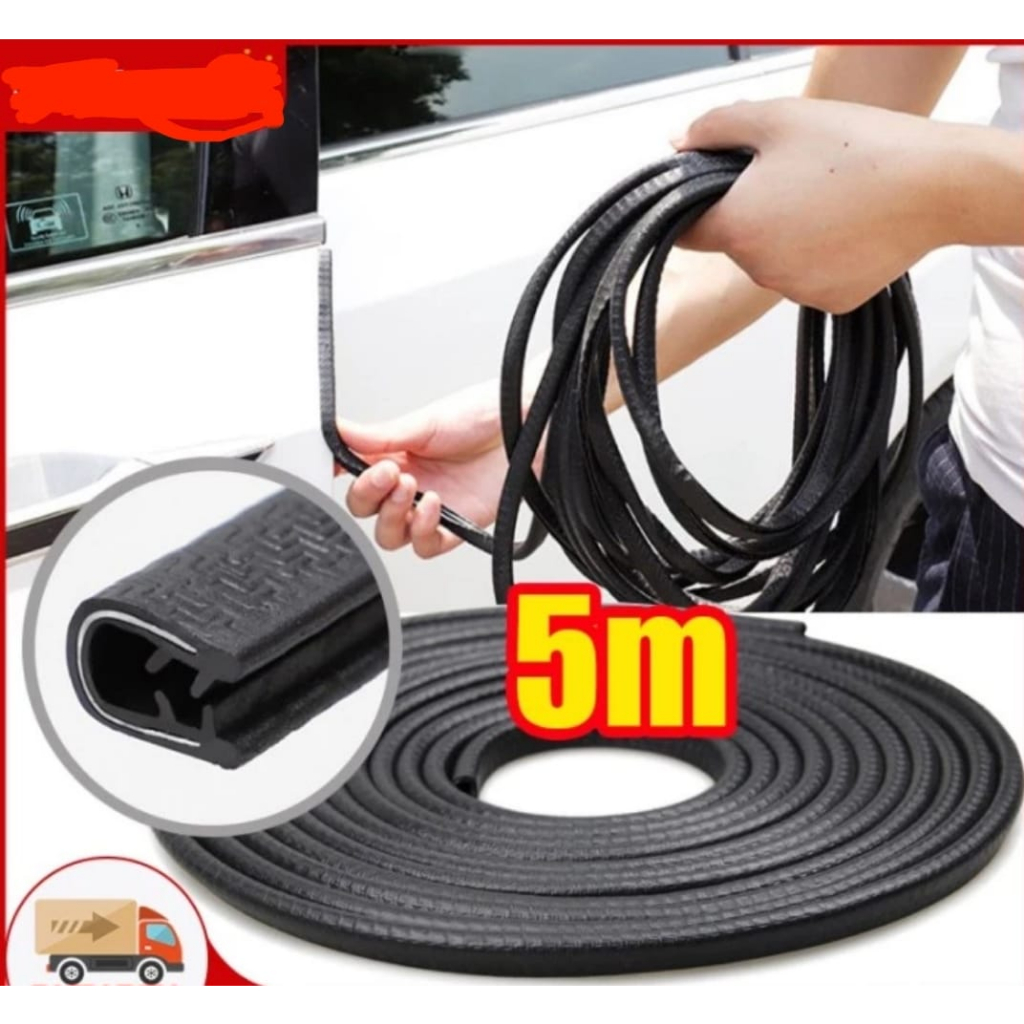 Lis Pintu Karet Mobil BALENO Hitam Kret Dekorasi