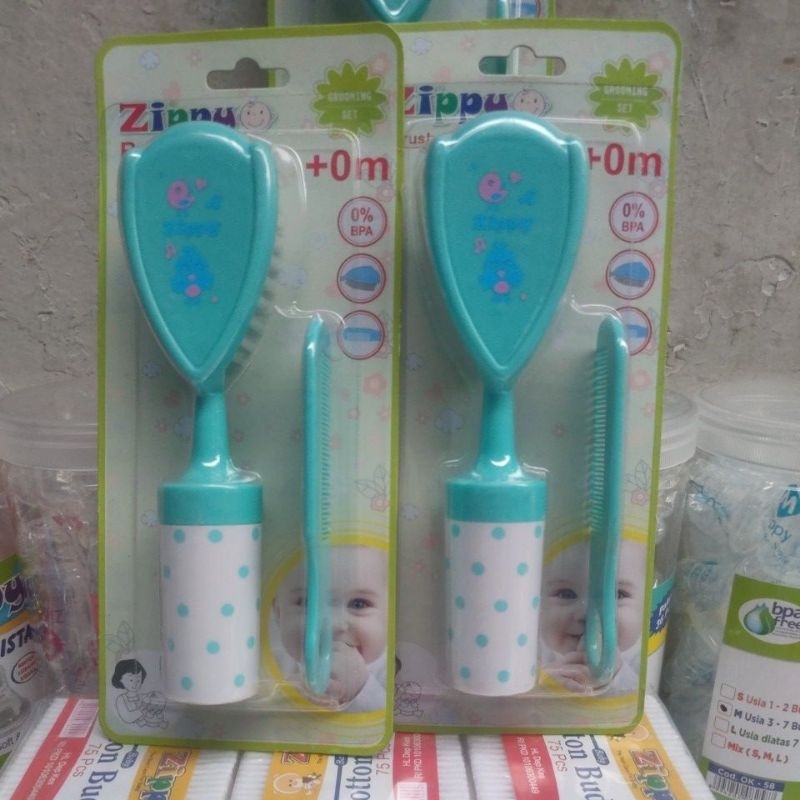 Zippy sisir dan sikat isi 2 brush & combo music set (ok-031)