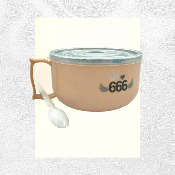 

Unik Cangkir Mangkok Stainless portable / Mangkok Multifungsi anti tumpah - Cream Limited