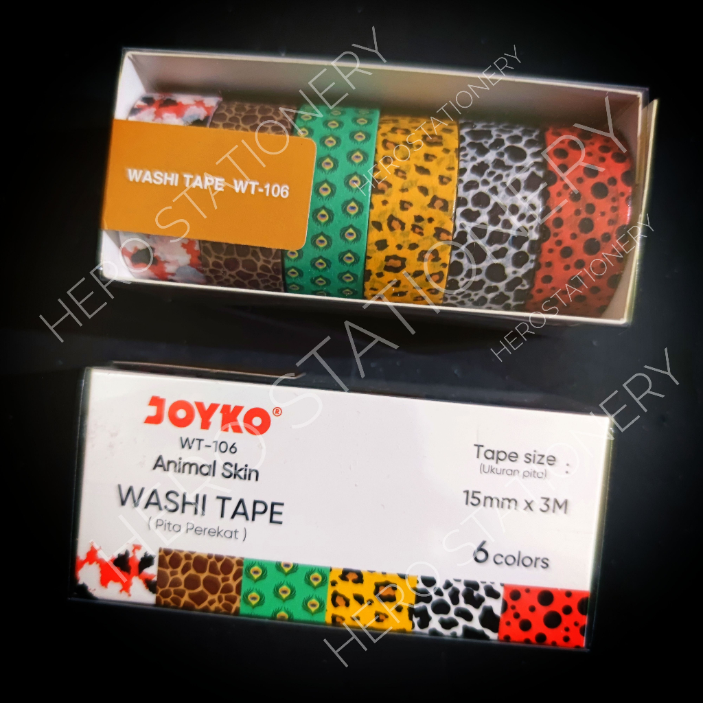 

Washi tape selotip tape motif animal skin joyko WT-106