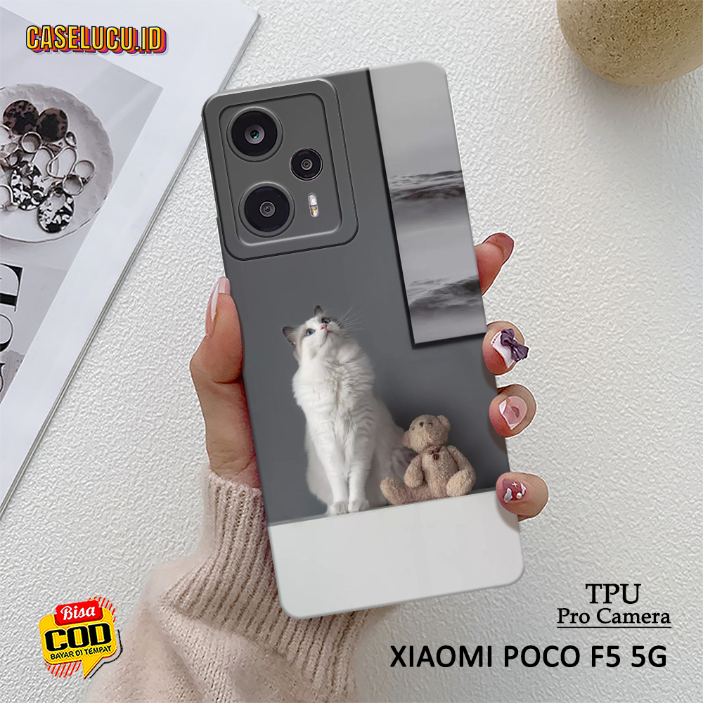 Softcase Hp Xiaomi Poco F5 5G Terbaru - Fashion Case Kucing - Case Xiaomi Poco F5 5G  - Casing Hp Xi
