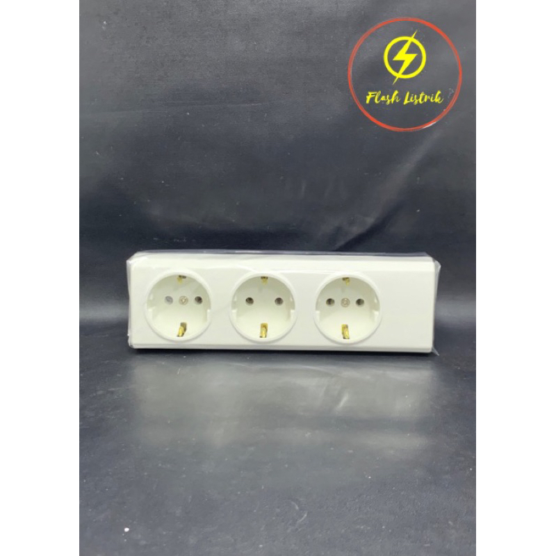 [Broco] Stop Kontak 3 Lubang Broco 15330 NCP Colokan 3 Lubang Broco