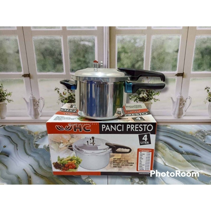 Presto 4 liter HC ORIGINAL/ panci presto 4 liter / presto kecil / pelembek daging / presto aluminium