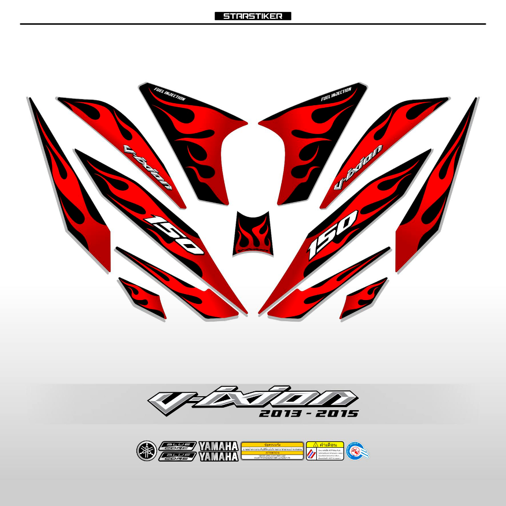 STRIPING YAMAHA VIXION 150 D MOTIF API TRIBAL FIRE HOTHWELLS / ORI / ADVANCED 150 ADVAN NVA / 2013 2