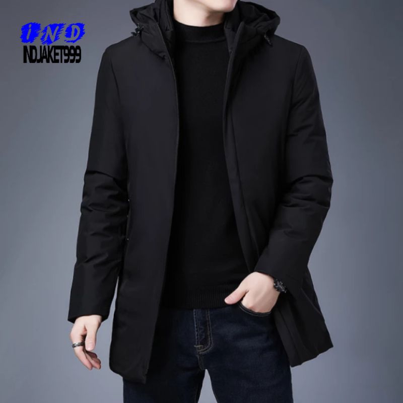 jaket long coat pria / jaket musim dingin / jaket panjang