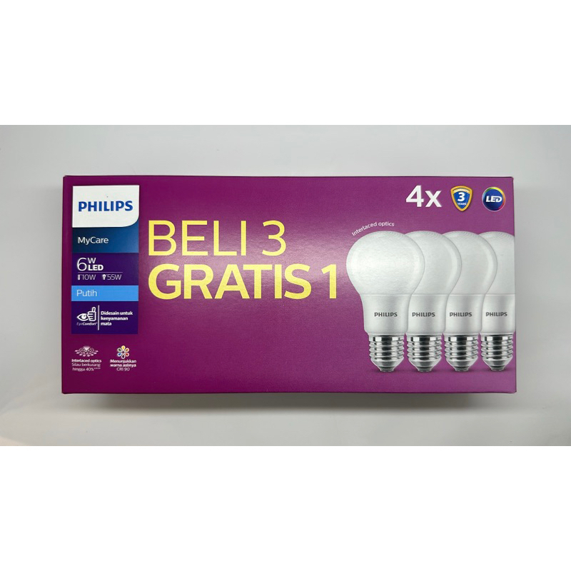Philips Lampu LED Mycare 6 Watt Paket