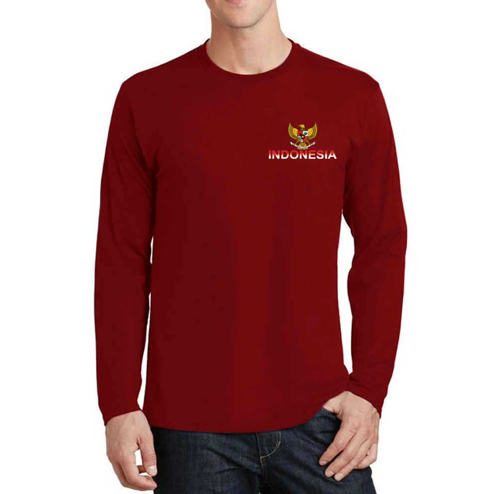 KAOS TANGAN PANJANG DTF | 17 AGUSTUS HUT RI GARUDA MERAH PUTIH 2 | KAOS TANGAN PANJANG PRIA | KAOS T