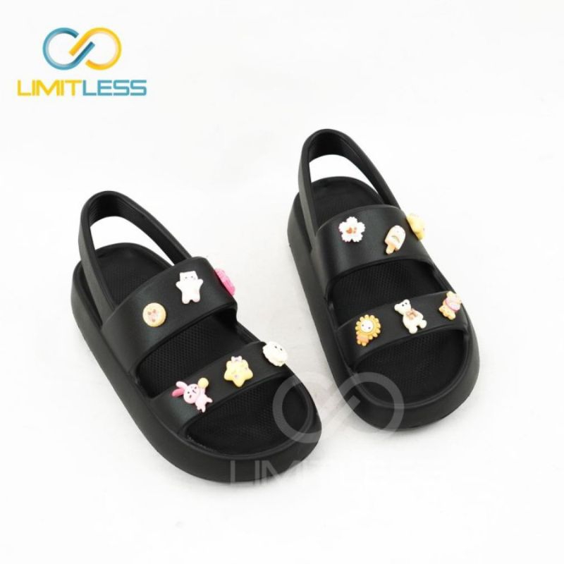Sandal Fuji Viral  Sendal Wedges Cewek Lalisa Import Ringan Sandal Korean style Miniso