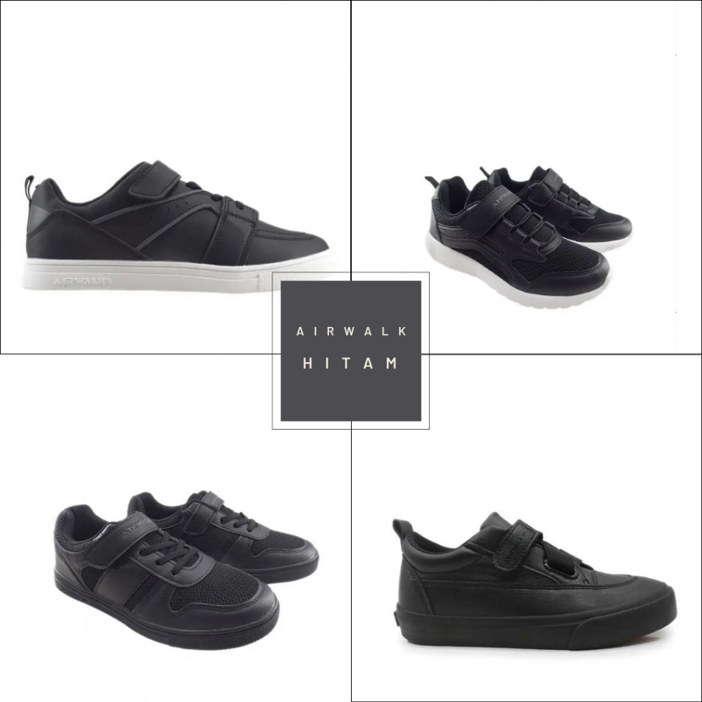Sepatu Sneaker Anak Hitam | Sepatu Anak Merk Airwalk