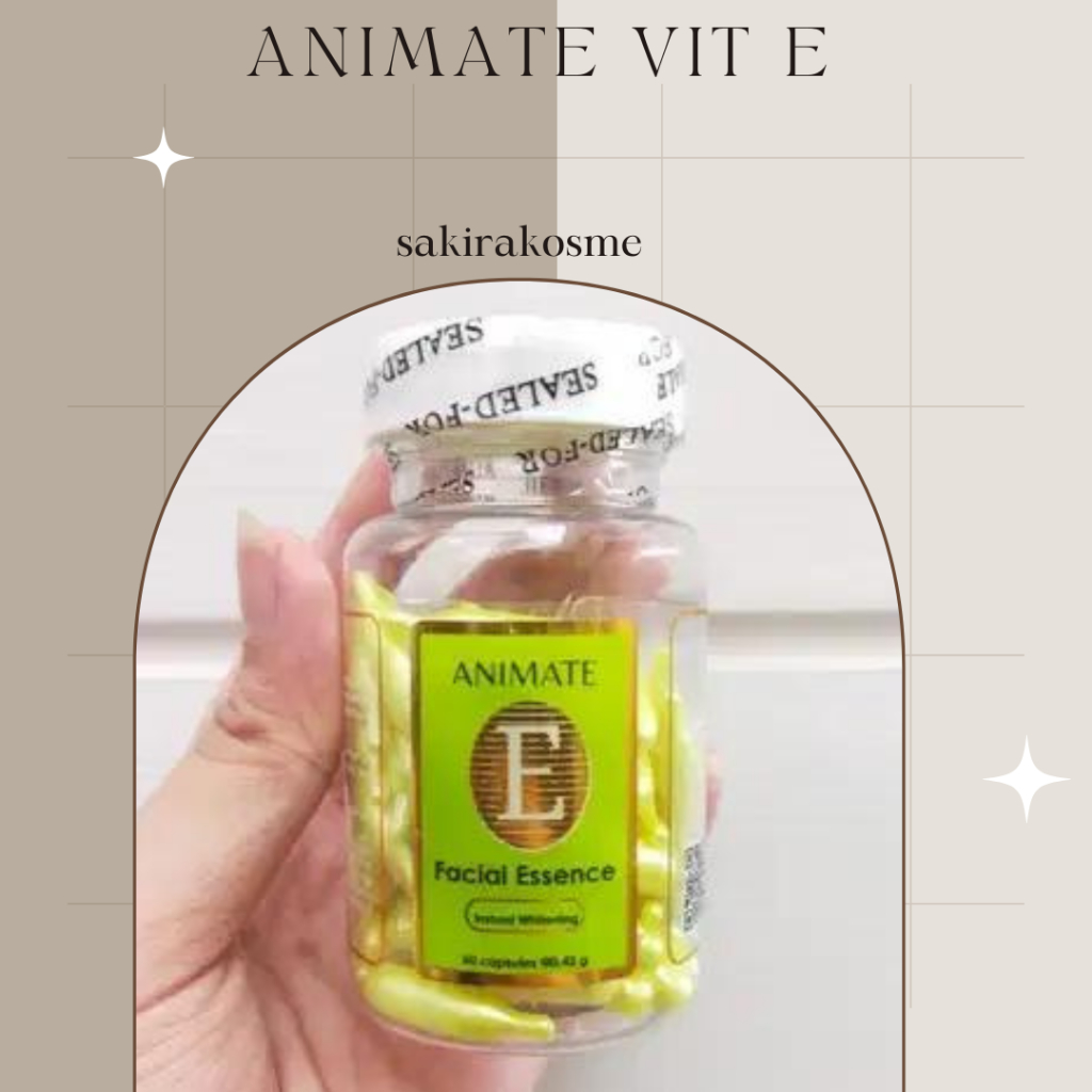 ANIMATE VITAMIN E -ANIMATE ESSENSE VIT E -ANIMATE SERUM WAJAH -ANIMATE SERUM WAJAH ISI 60 -SERUM VIT