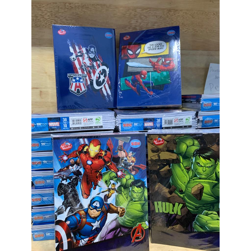 

BUKU SIDU ISI 38 DAN 58 MOTIF MARVEL 1 Pack ISI 10 BUKU