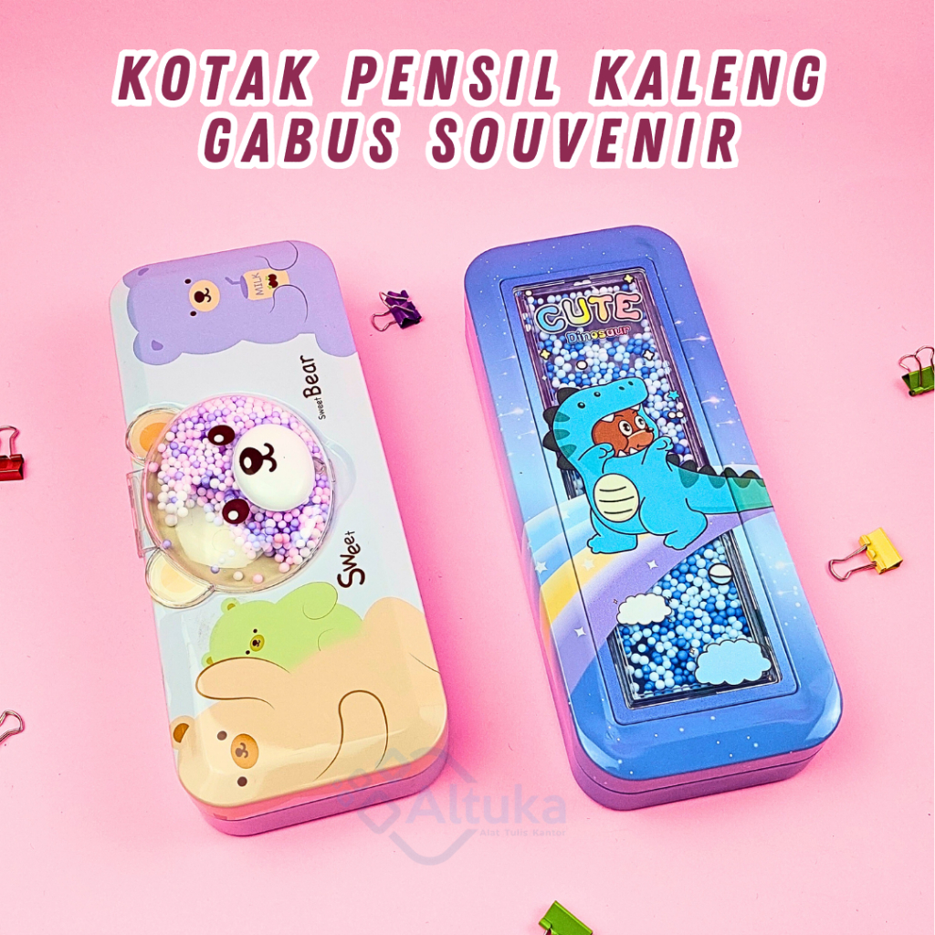 

Tempat Pensil / Kotak Pensil Kaleng Karakter Funcy / Pencil Case Kaleng Gabus Sourvenir