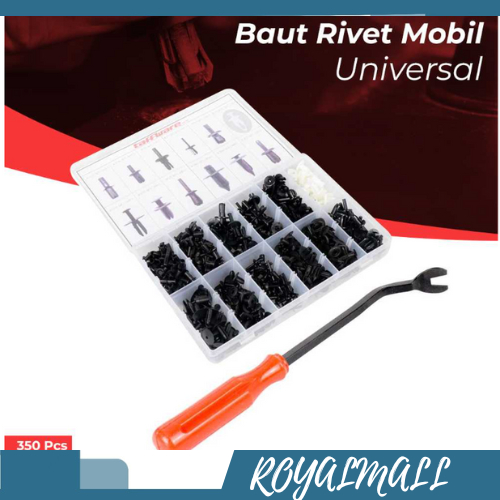 Baut Rivet Mobil Universal Car Push Pin Fasteners 350PCS/ Baut Paku Mur Nut Sekrup Rivet Ripet Pin K