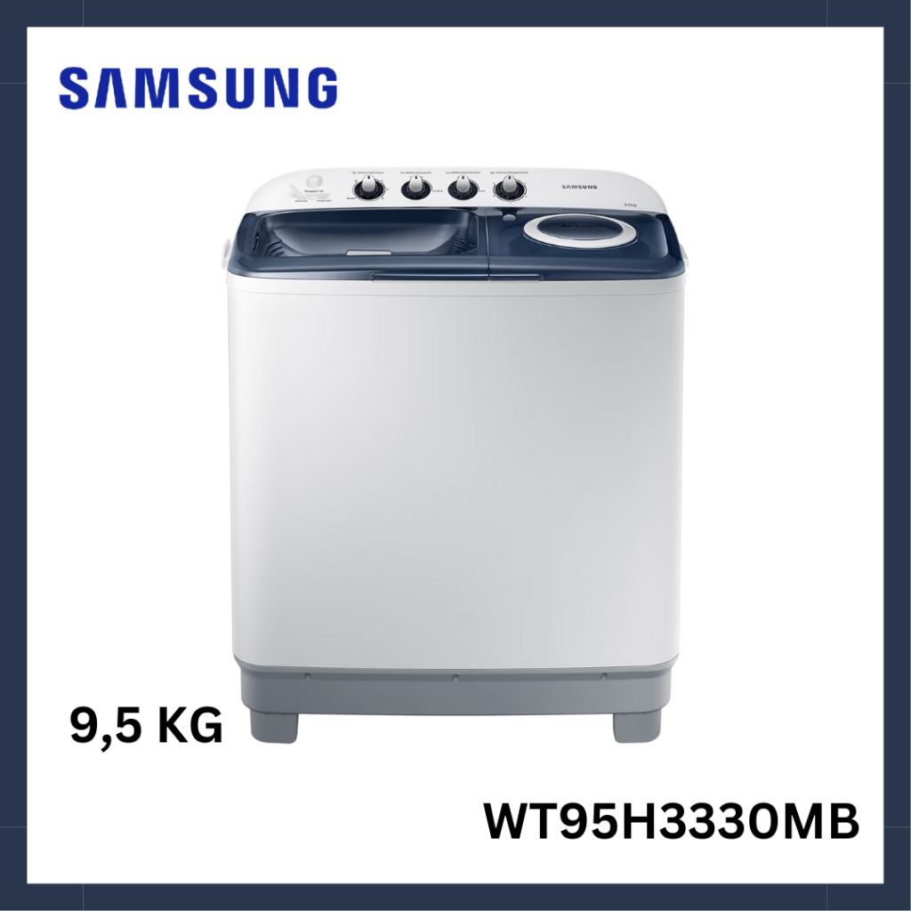 Samsung Mesin Cuci 2 Tabung WT95H3330MB - 9.5Kg GARANSI RESMI