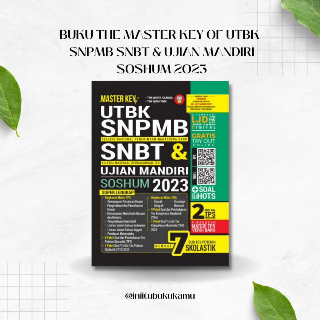 BUKU THE MASTER KEY OF UTBK-SNPMB SNBT & UJIAN MANDIRI SOSHUM 2023
