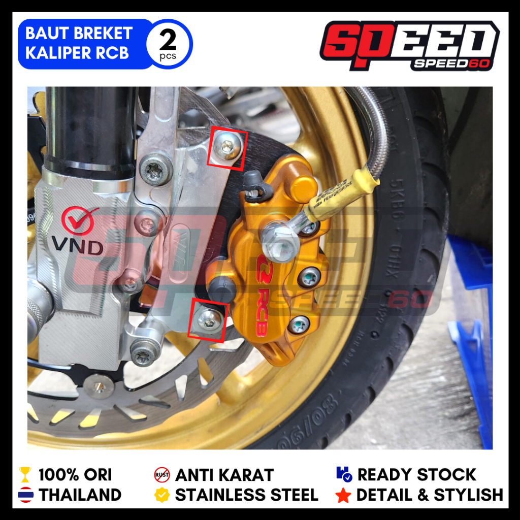 Probolt Baut Breket Kaliper RCB Stainless King Nut