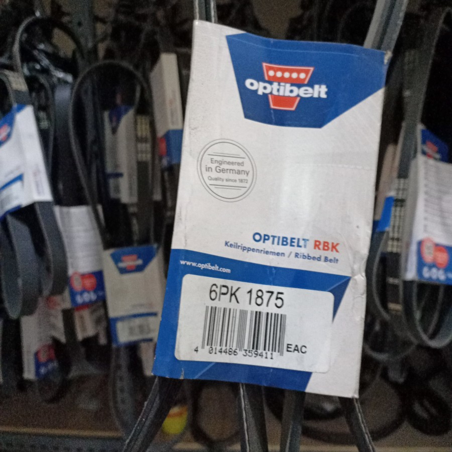 fanbelt chevorlet aveo , kalos, lova / RIBBED BELT 6pk1875 6pk 1875 / optibelt