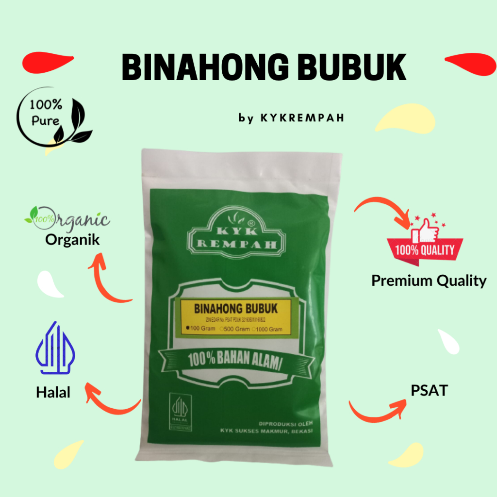 

Binahong Bubuk Murni [ 100 gram]