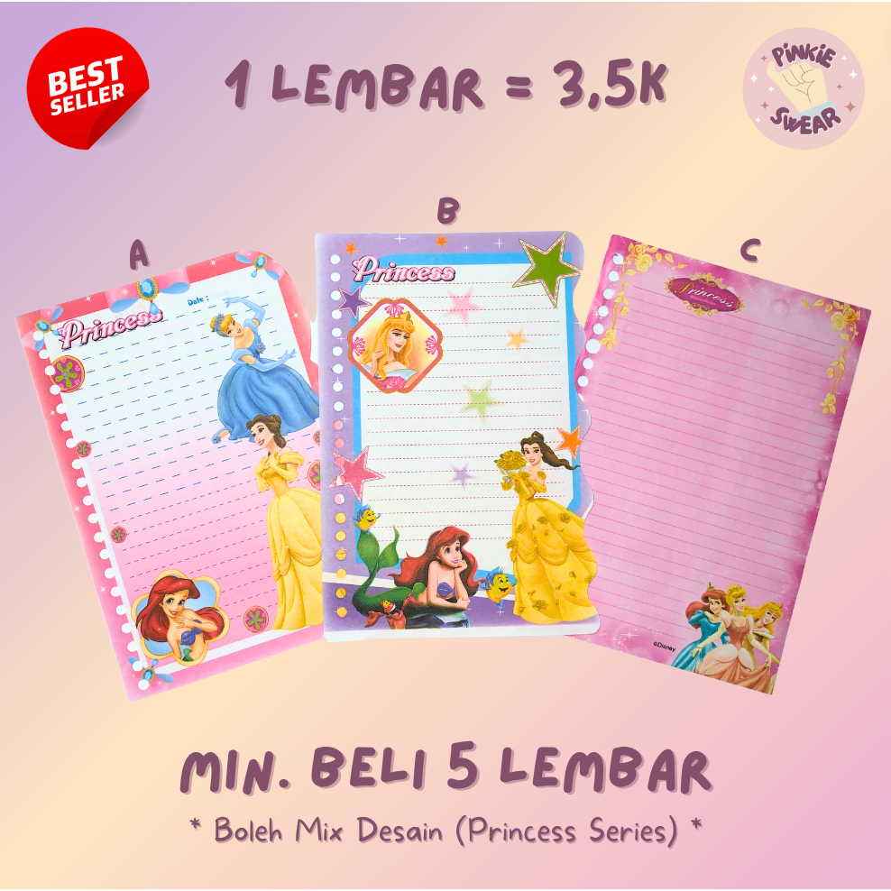 

Isi / Refill Binder Loose Leaf Langka [Seri Princess / Princess Series]