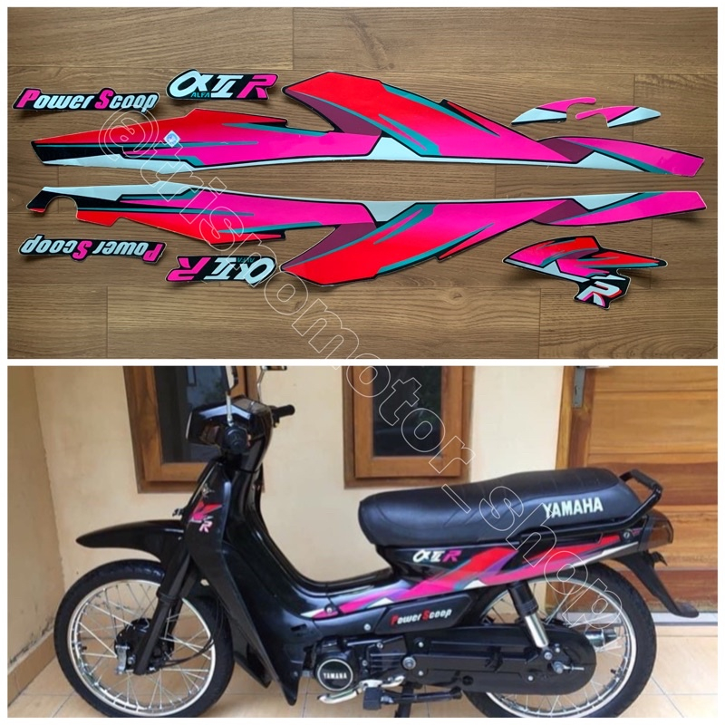 Striping stiker lis body Yamaha Alfa 95 sticker Yamaha Alfa tahun 1995