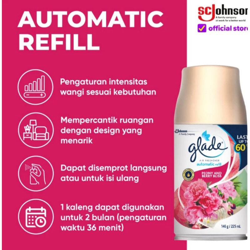 glade matic refill aroma peony & berry