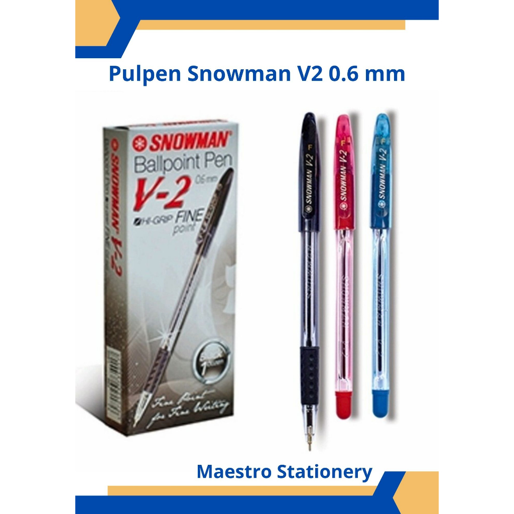 

Pulpen Snowman V2 Pen Pena Ballpoint Bolpen Ballpen ATK Murah
