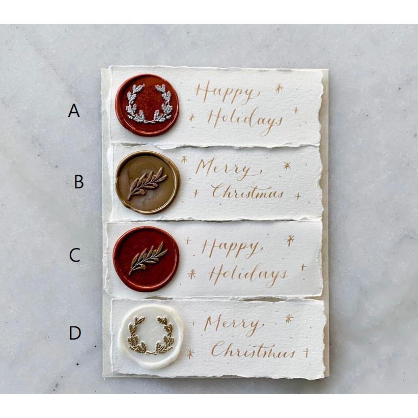 

Christmas 1 Piece LefavelaaCOIN Seal Wax Stamp Sticker Instant / Seal Wax Coin / Wax Seal / Stempel Lilin / Self Adhesive / Segel lilin Amplop Undangan Vintage