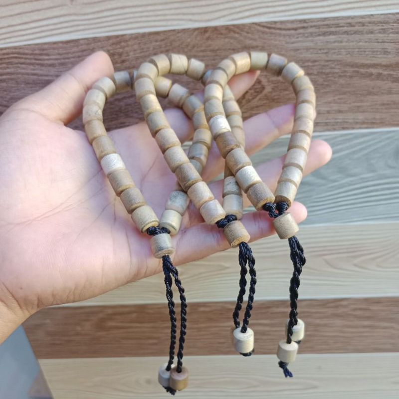 gelang kayu bertuah kayu kembang kantil alami model serut