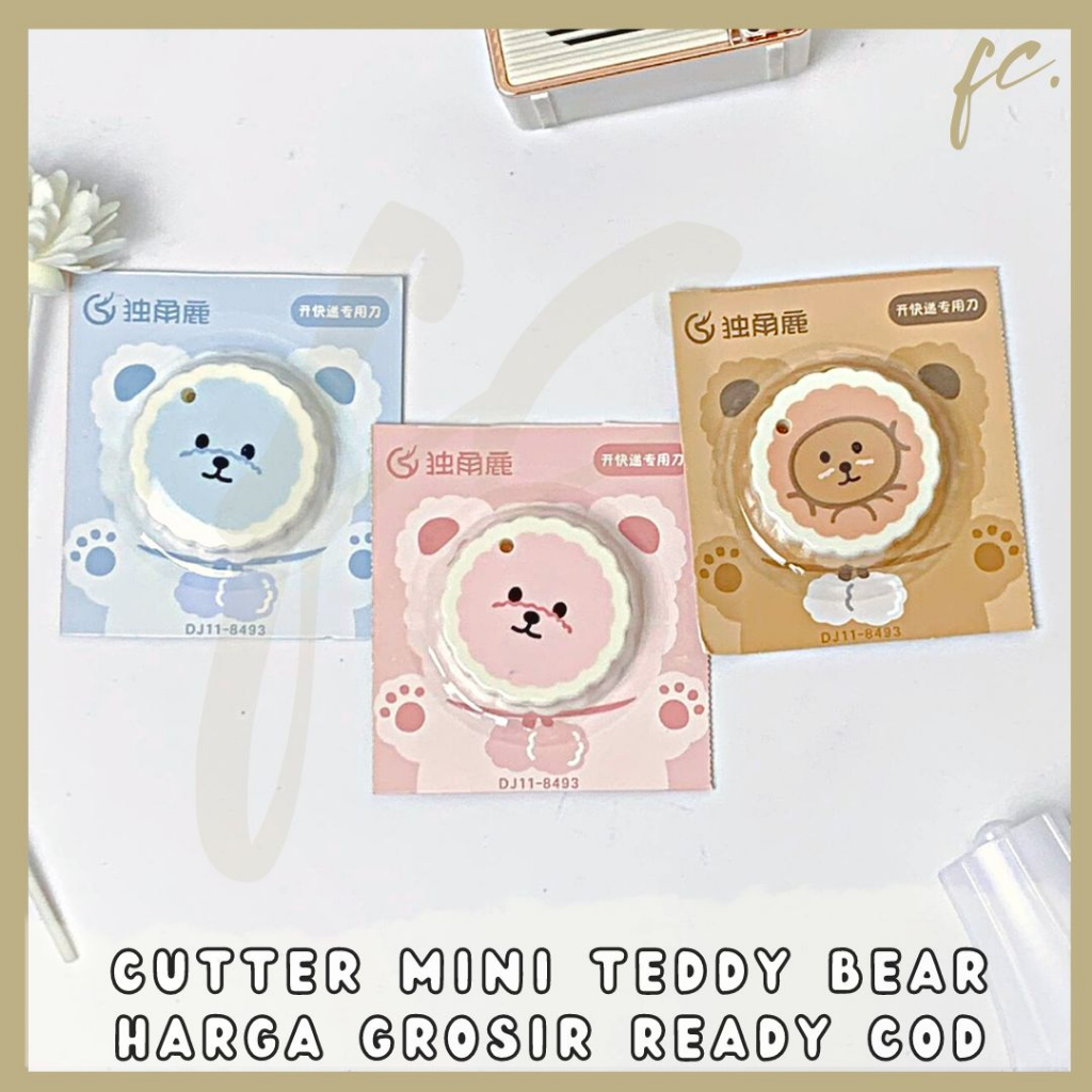 

Mini Cutter / Pemotong Kertas Alat Tulis Berbentuk Kartun Boneka Beruang Fluffy Teddy Bear Pastel DJ11-8493 Cute Lucu Import Grosir Ready COD