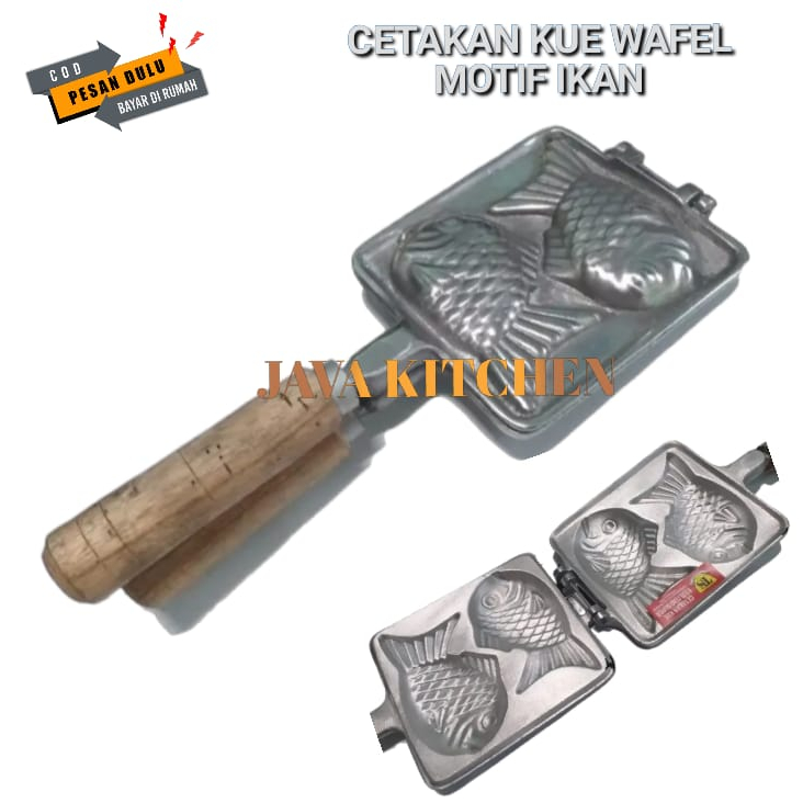 Cetakan kue waffel ikan / Cetakan kue jepit waffle motif ikan