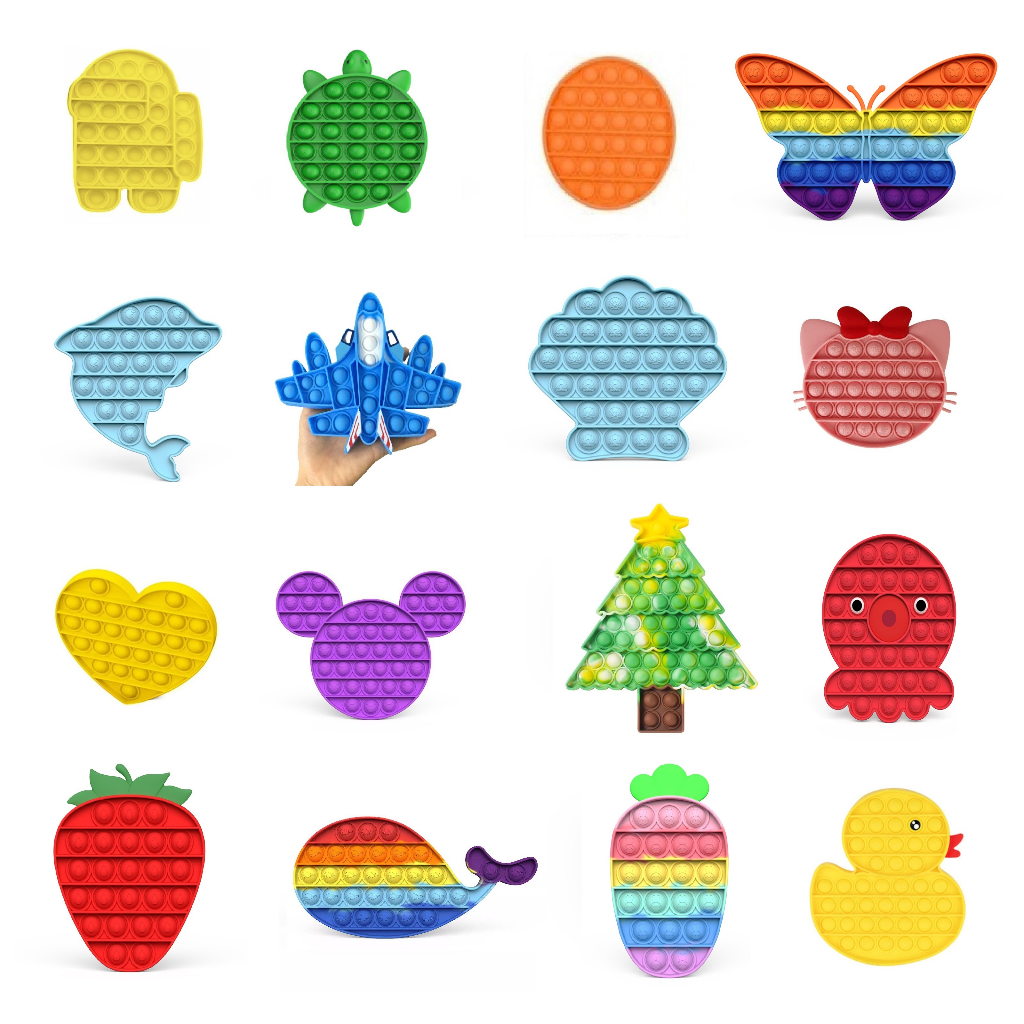 (Part 2) Pop It Animal Popit Fidget Toy Bubble Mainan Viral Anak Edukatif Belajar Tik Tok Hewan Bina