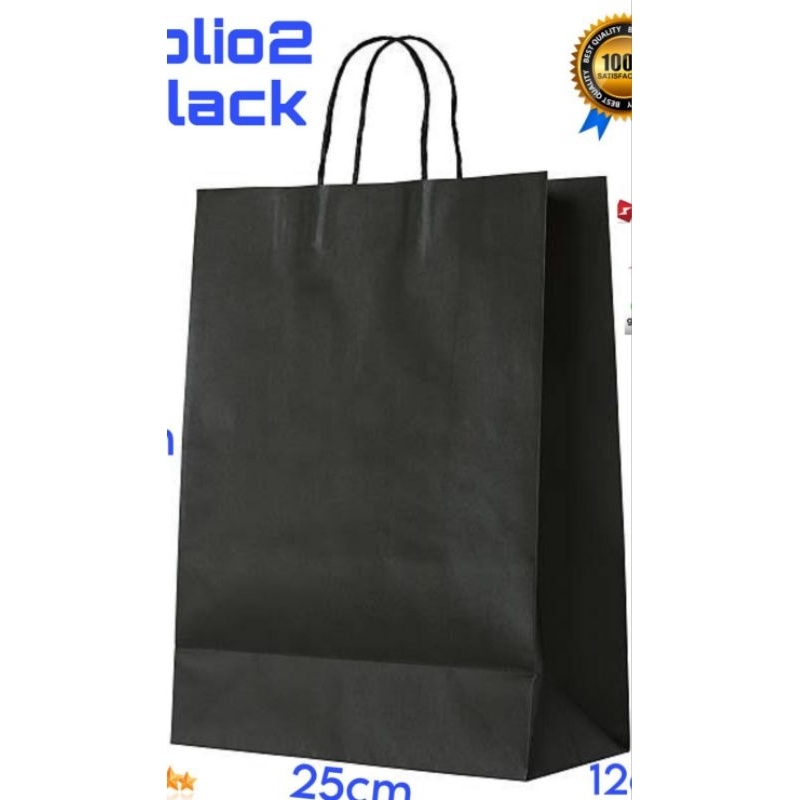 

PAPERBAG FOLIO HITAM POLOS UK 25X12X30 / TAS KERTAS HITAM POLOS / PAPERBAG HITAM POLOS / GOODIEBAG HITAM / TAS KERTAS HITAM / PAPERBAG HITAM