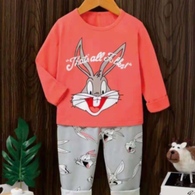 Piyama organik premium jijiber 7+8t bugsbunny