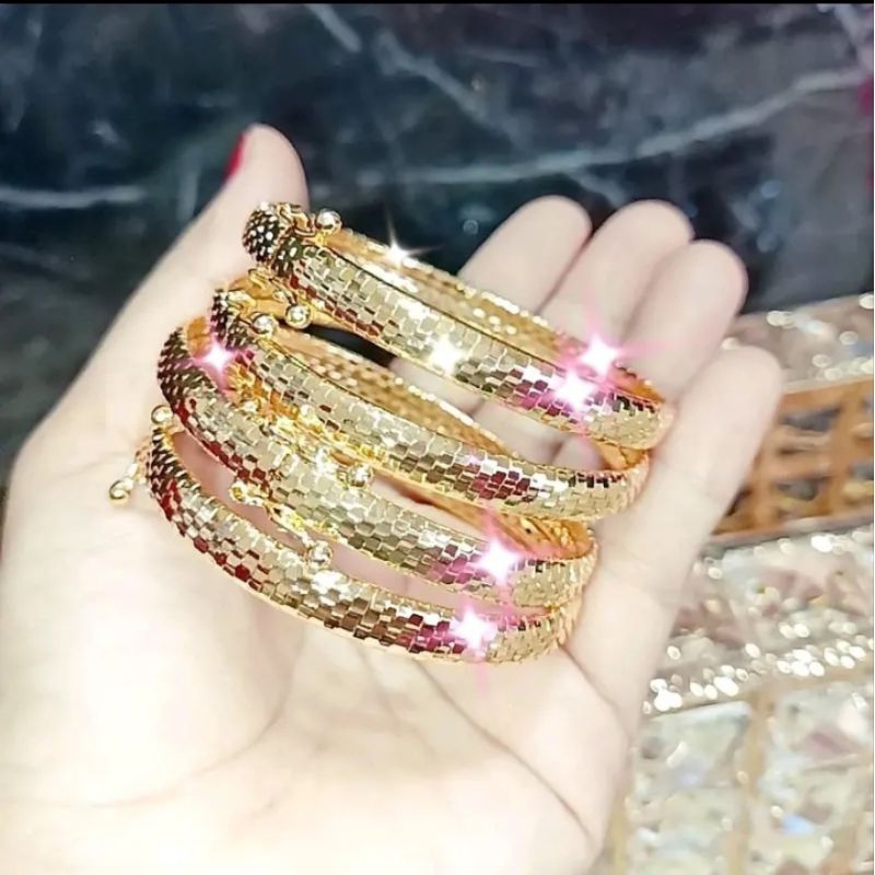 GELANG 2 PCS PERHIASAN WANITA DEWASA TITANIUM
