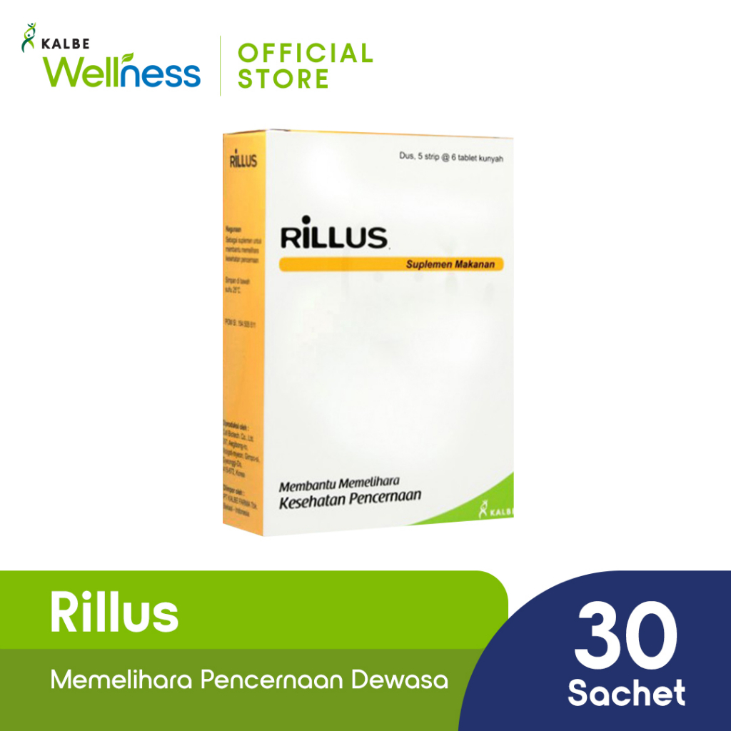 Rillus 30tablet - Suplemen Pencernaan Prebiotik Probiotik