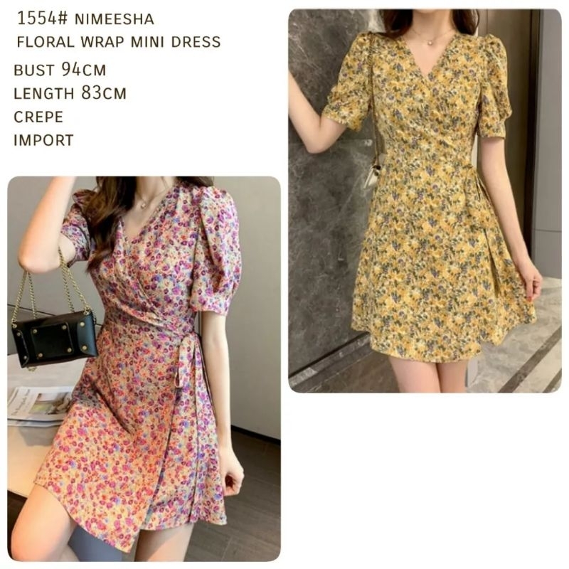 1554 Fashion mini dress minidress dres kimono tali gaya anakmuda korea abege remaja kpop korean styl