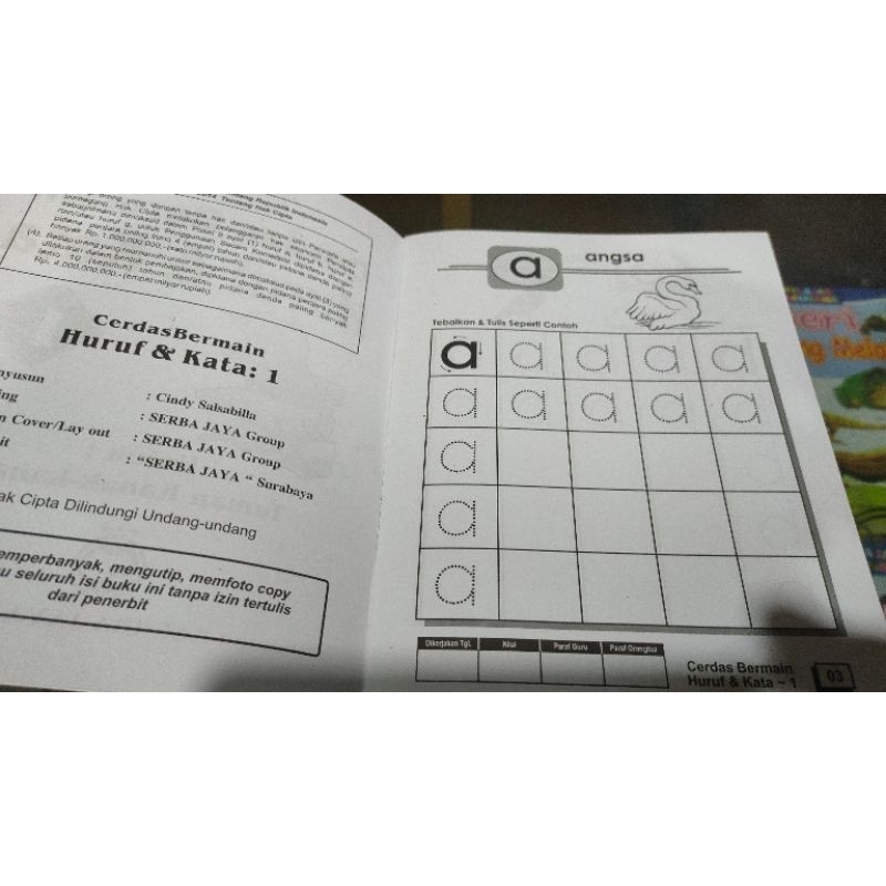 

Buku TK cerdas menulis huruf kata - serba jaya