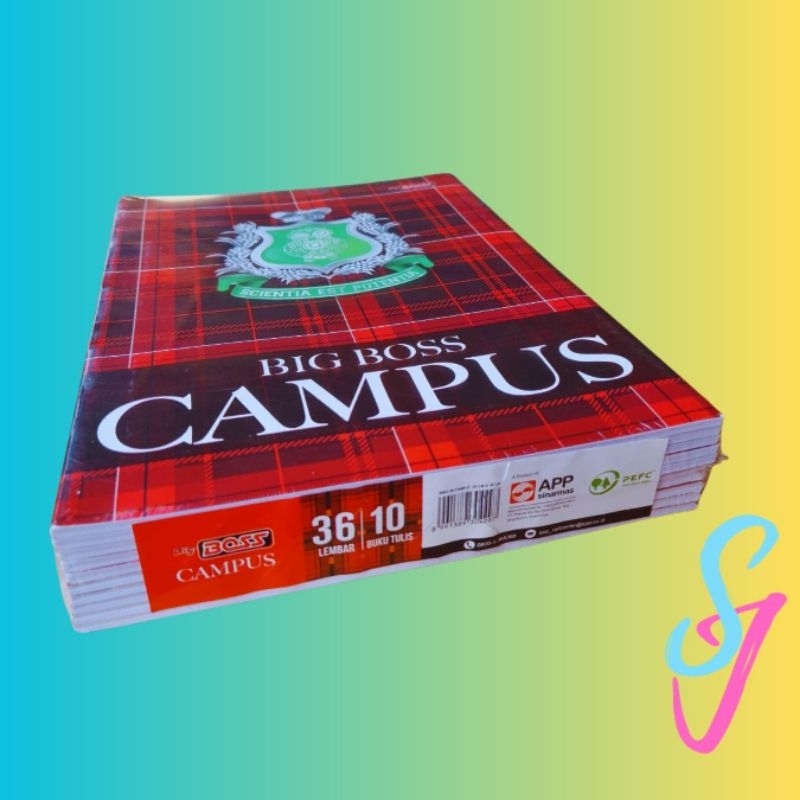 

BIGBOSS Campus Buku Tulis 36 Lembar 1 Pak Isi 10 Buku