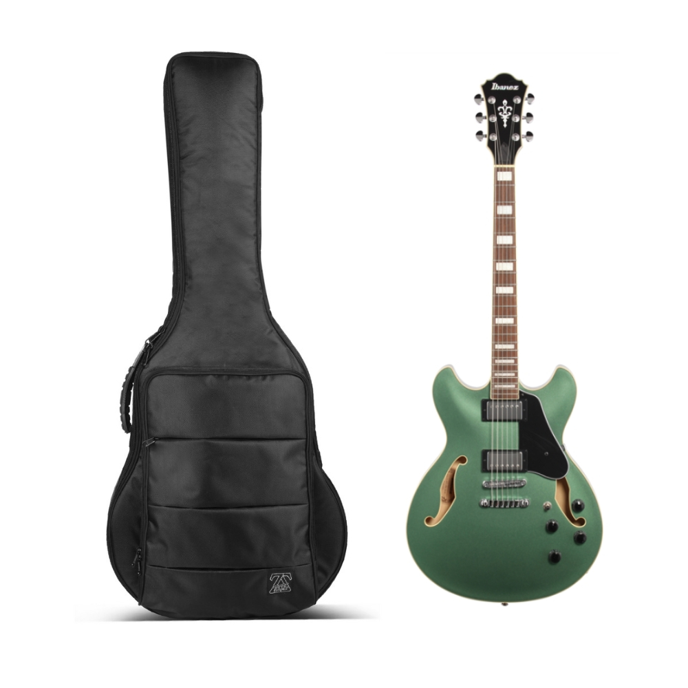 Zorc Official - JMH | Tas Gitar Elektrik Hollow Body | Gigbag Semi Hollow Cordura Black