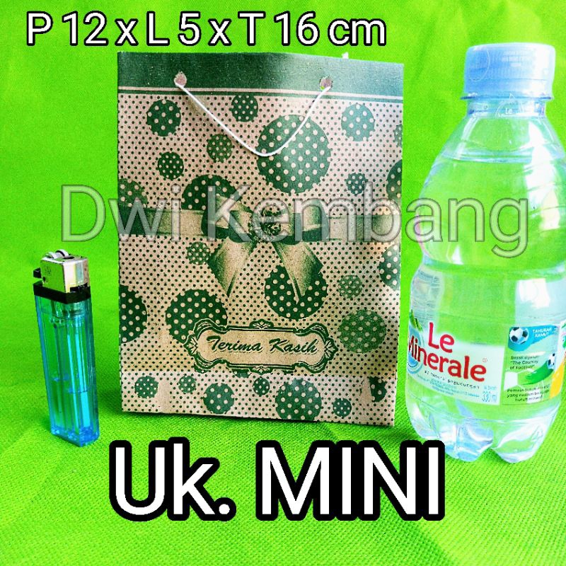 

Tas Kertas Paper bag MINI P12xL5xT16cm ECER & Grosir !!!